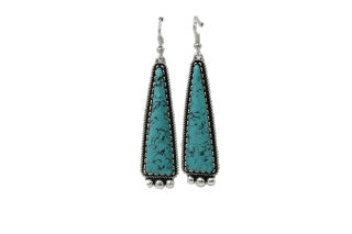 Jewelry Earrings Turquoise Triangle E916