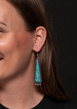 Jewelry Earrings Turquoise Triangle E916