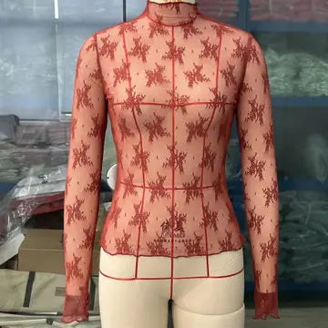 Shirt’s Women’s Sheer Lace Top RCWJ01193