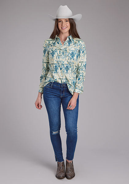 Shirts Women’s Roper Long Sleeve Tropical Resort 03-050-0064-0246