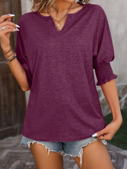 Shirts Women’s V Neck Ruffle CWTBLS0394