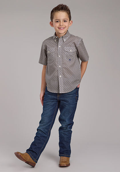 Shirts Boys Roper Short Sleeve Button 3-031-0325-3024