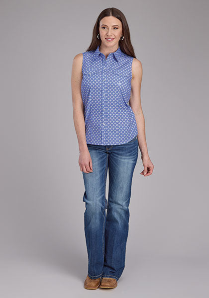 Shirts Women’s Roper Sleeveless Snap Print 03-052-0225-3025