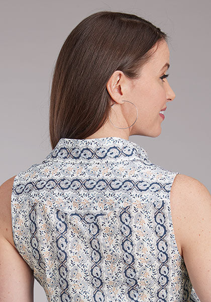 Shirts Women’s Roper Sleeveless Snap Print 01-052-019-0355
