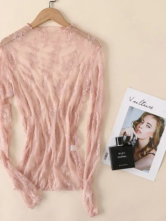 Shirts Women’s Long Sleeve Mesh Top W20507615