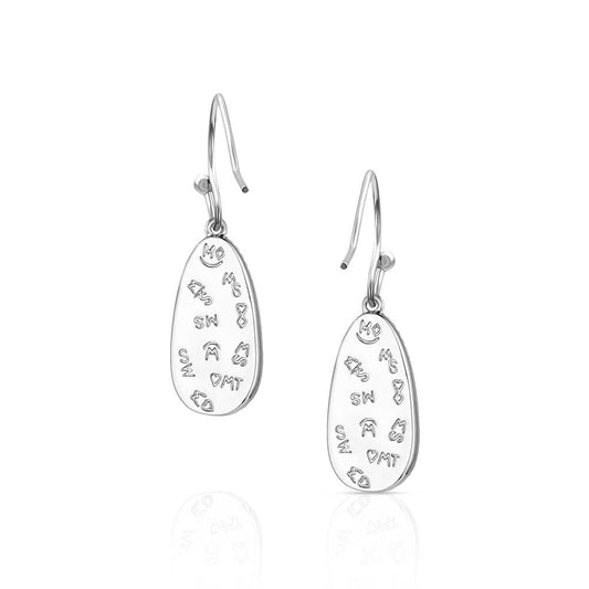 Jewlery Montana Silversmiths Earrings Pointed Path ER6400