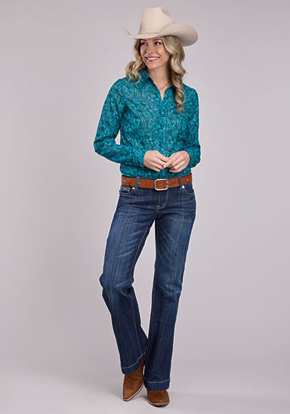 Shirts Women’s Roper Long Sleeve Button Floral 03-050-0590-1007