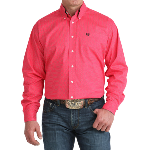 Shirts Men’s Cinch Long Sleeve Pink Print MTW1106045
