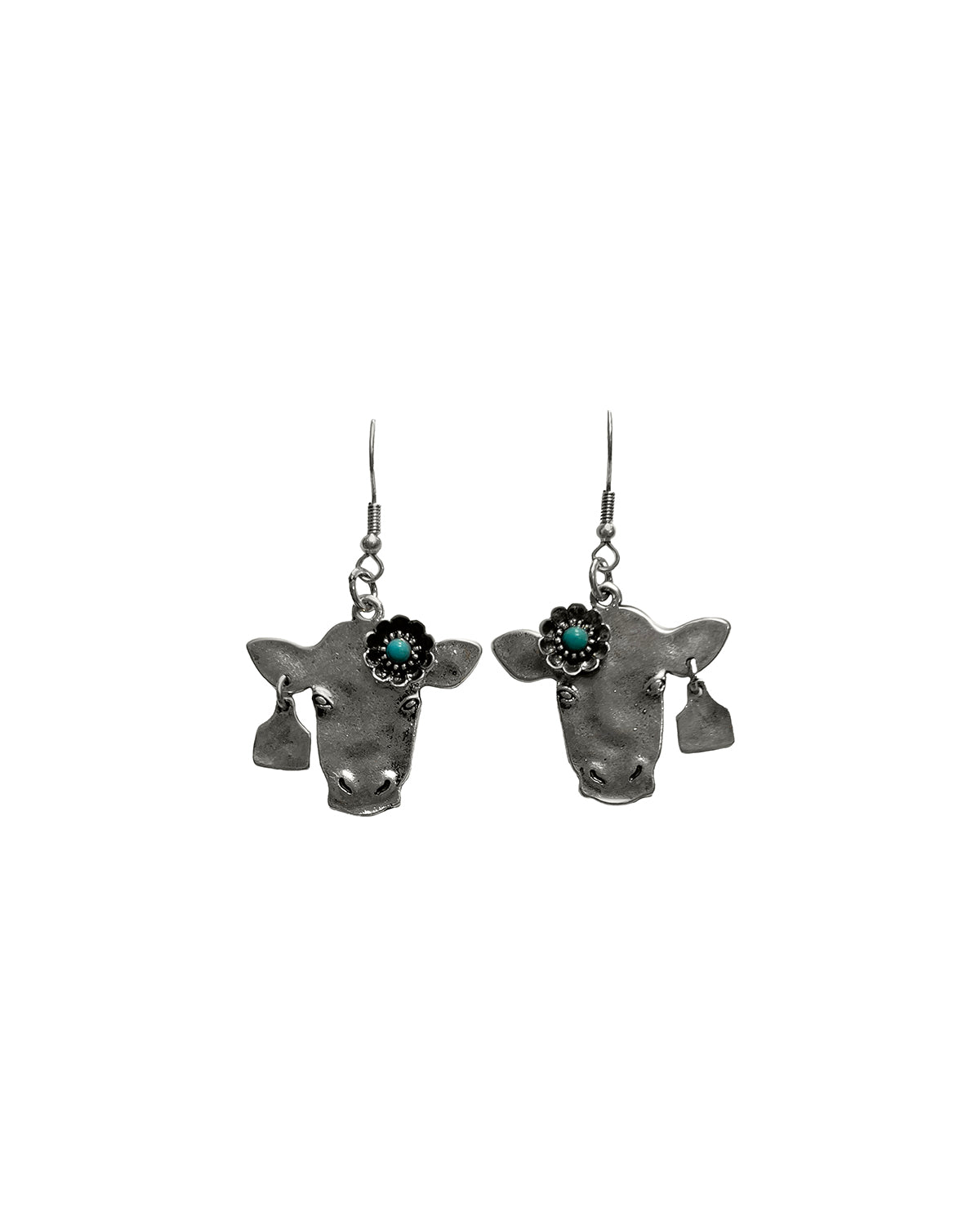 Jewelry Silver Strike Cow Head Earring D460020536