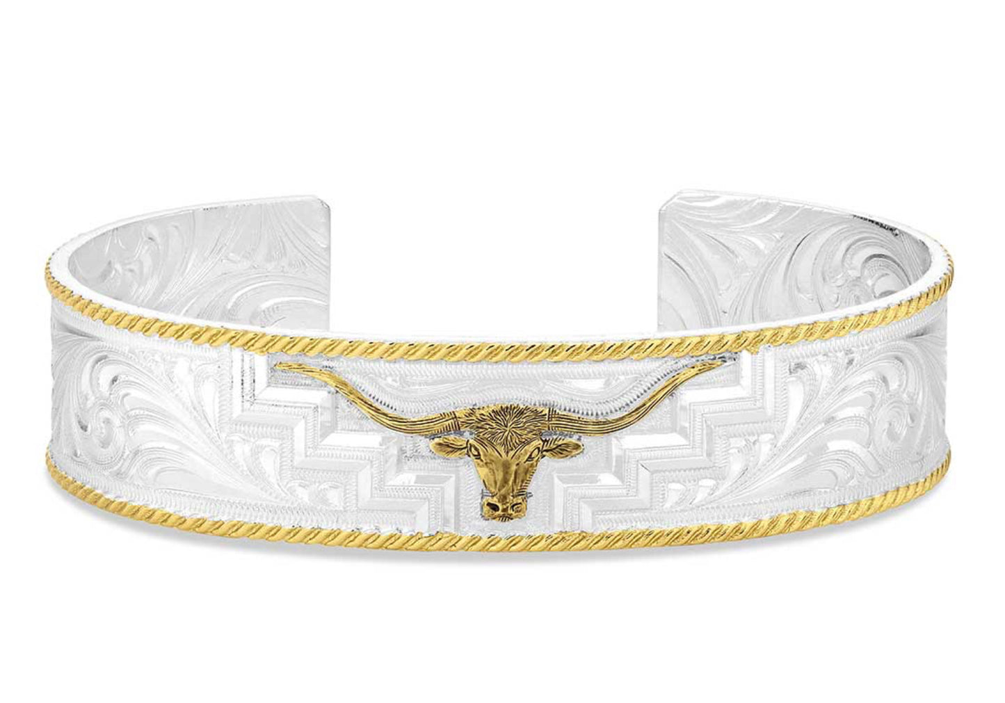 Jewelry Montana Silversmiths Steer Head Cuff BC6145