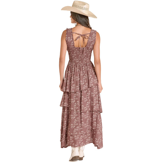 Dresses Women’s Rock&Roll Tiered Horse Print BWDOR08817