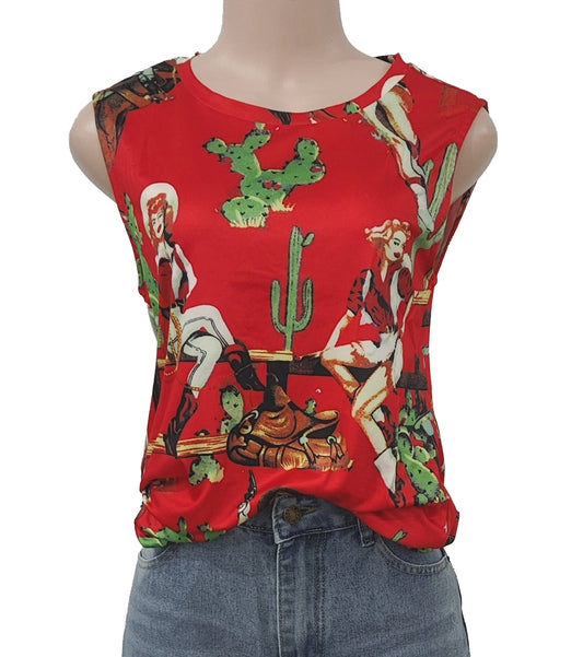 Women’s Tank Top Western Graphic Print RCJW05718