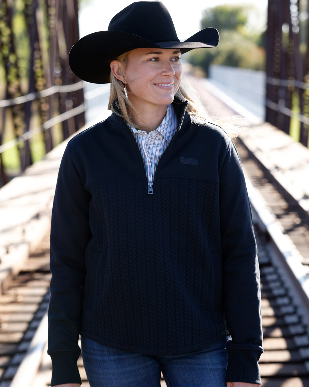 Outerwear Women’s 1/4 Zip Pullover Black MAK9936002