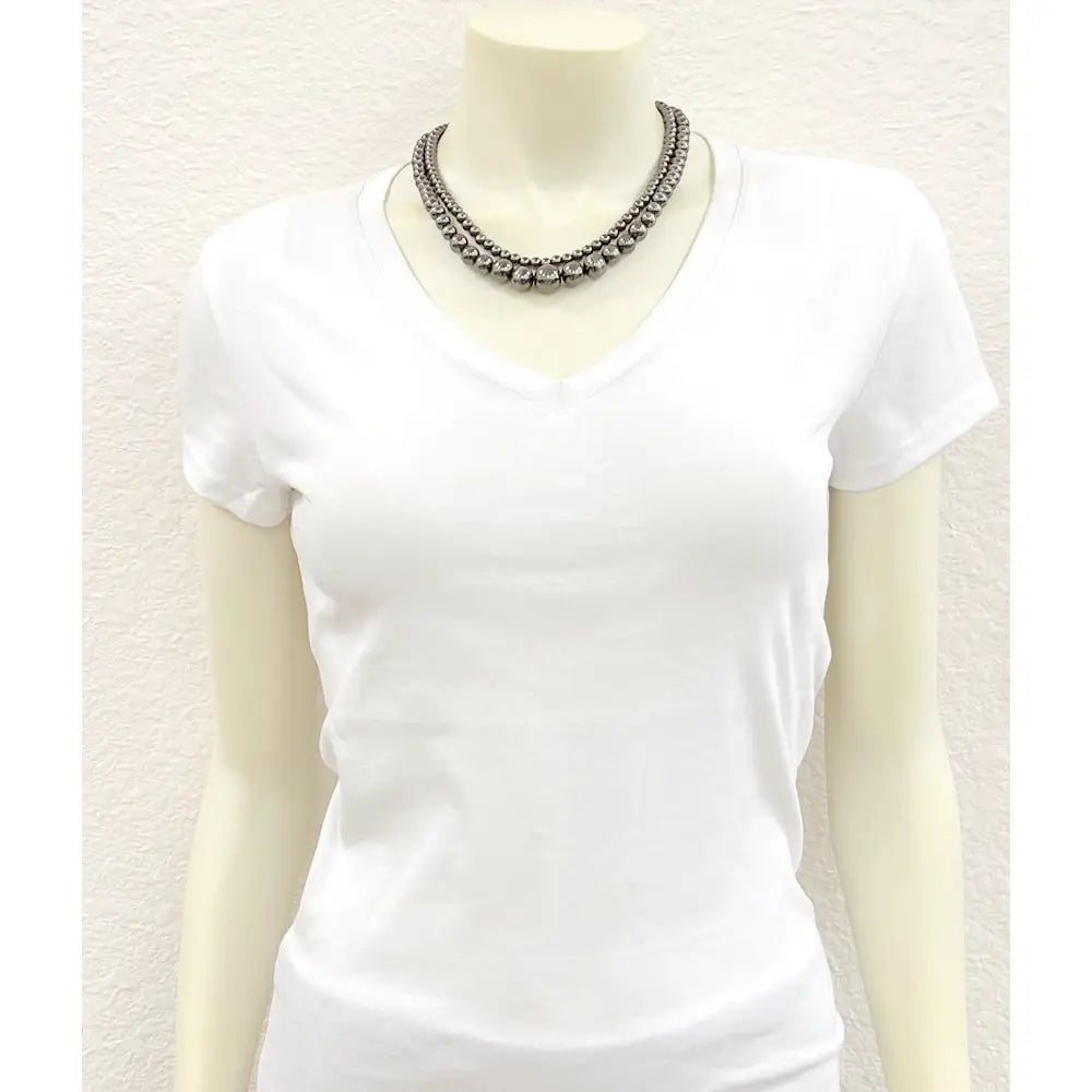 739434 16” Graduated Polish Western Bead 2-Strand Necklace