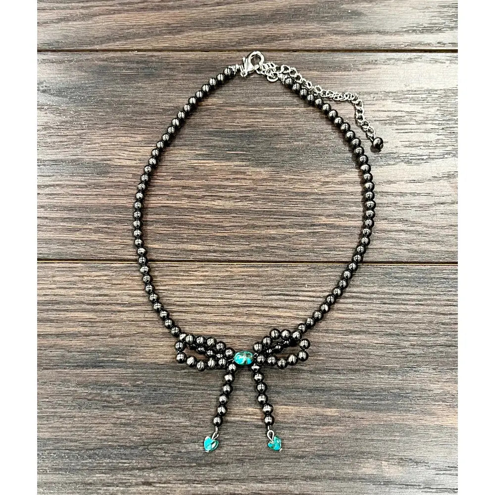 739623 17’’ 6mm Polish Western Bow Necklace