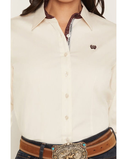 Shirts Women’s Cinch Long Sleeve Stripe Stretch MSW9165093