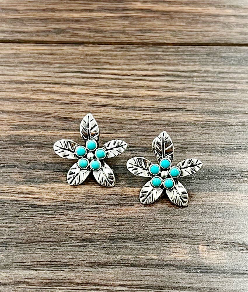 Floral Turquoise Earrings 726402