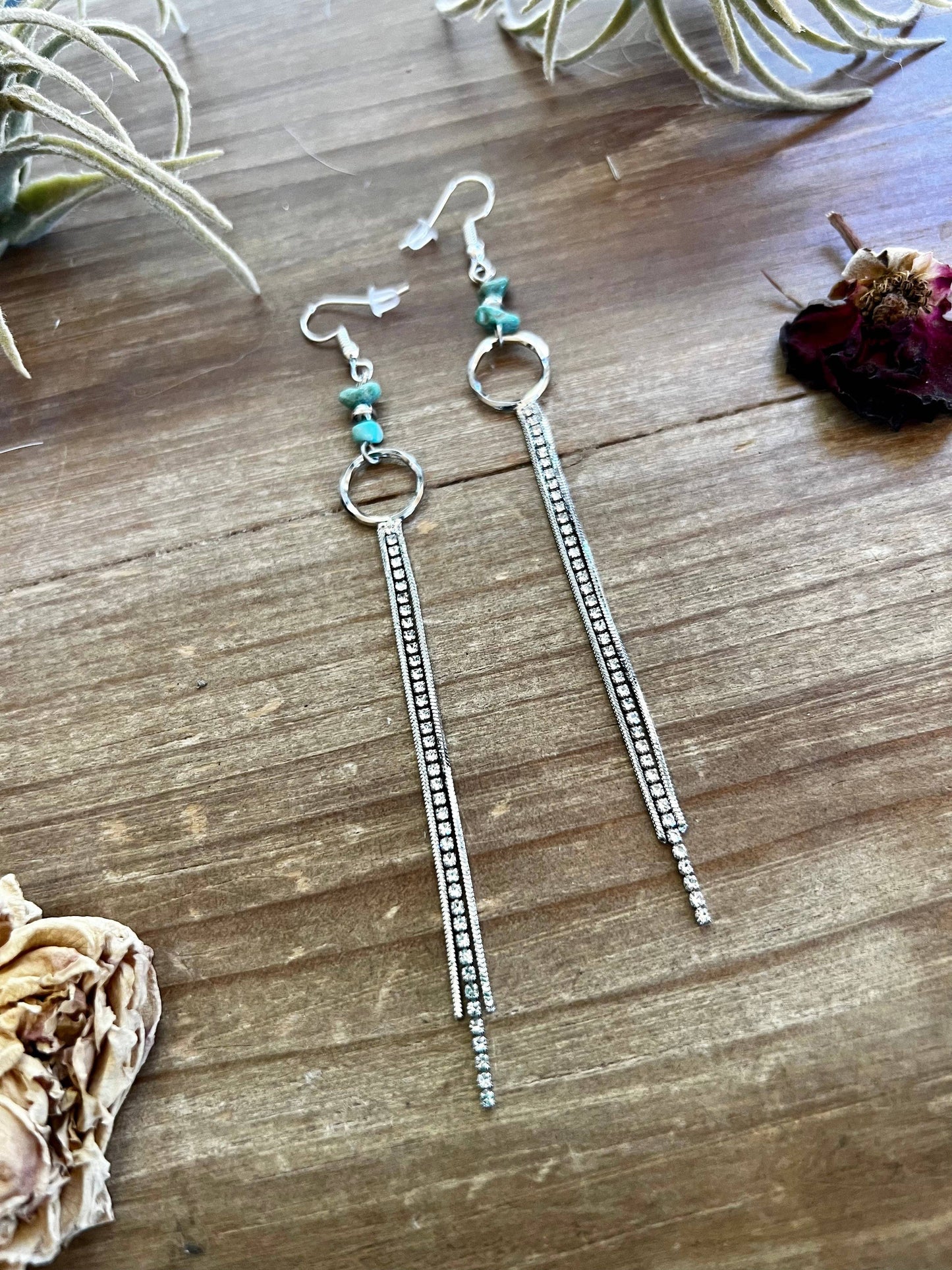 Chic dangle earrings with Sterling Silver Pearls