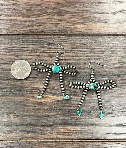 726160, Handmade 4mm Navajo Bow Earrings