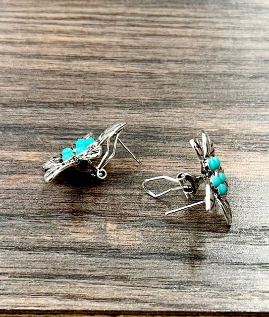 Floral Turquoise Earrings 726402