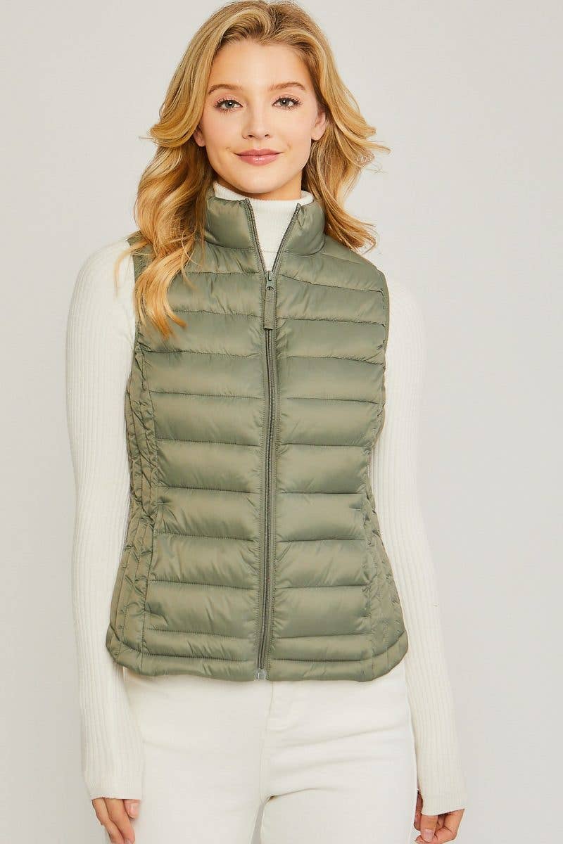 Outerwear Women;s Lightweight Down Packable Puffer Vest V5001