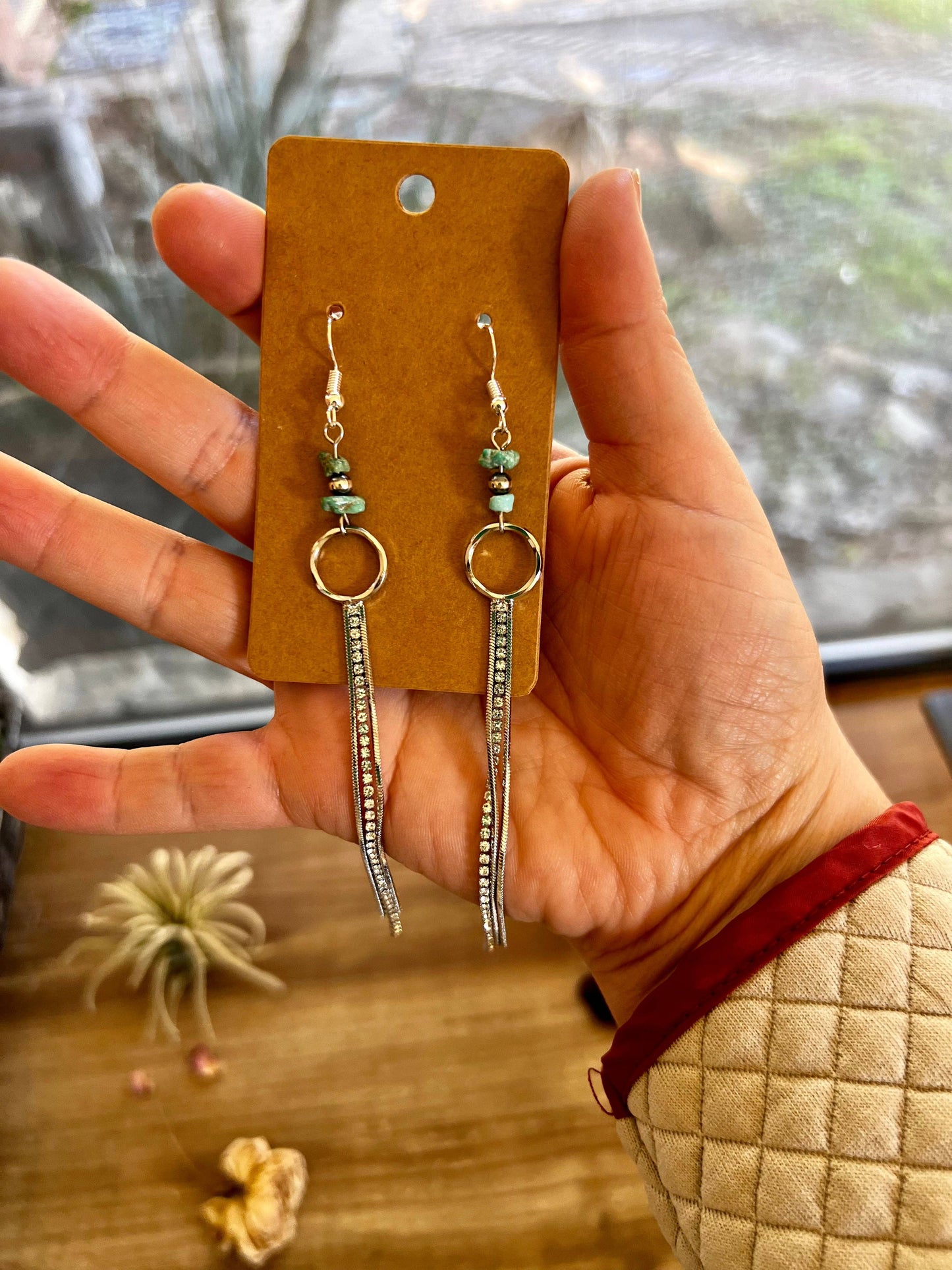 Chic dangle earrings with Sterling Silver Pearls
