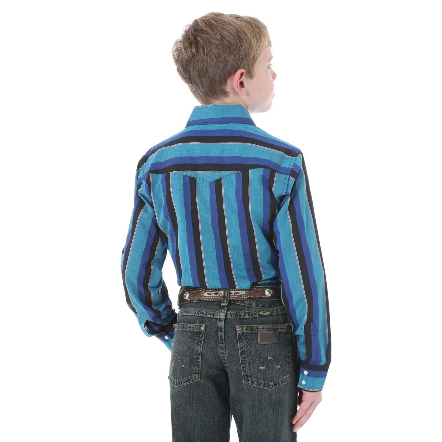 Shirt Boys Assortment Wrangler Western Stripe Pearl Snap 10203WAAL 203WAAL