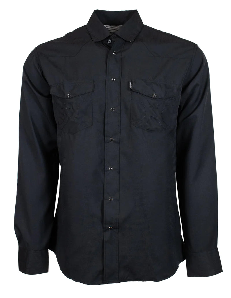 Shirt Men’s Hooey Sol Black Long Sleeve HT1612BK