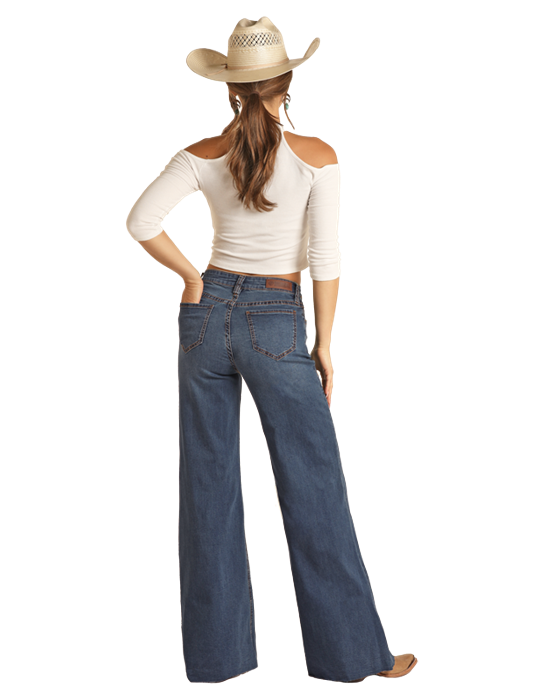 Jeans Women’s Rock&Roll Front Seam Palazzo Flare RRWD8HR0SA