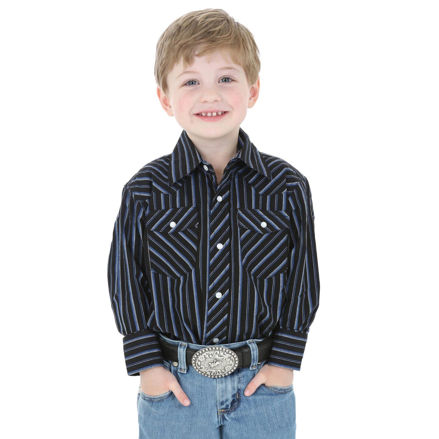 Shirt Boys Assortment Wrangler Western Stripe Pearl Snap 10203WAAL 203WAAL
