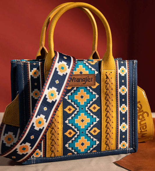 Purses Wrangler All Over Aztec Blue Crossbody