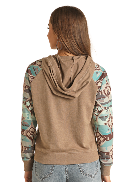 Outerwear Women’s Rock&Roll Contrast Sleeve Hoodie RRWT94R0Y9