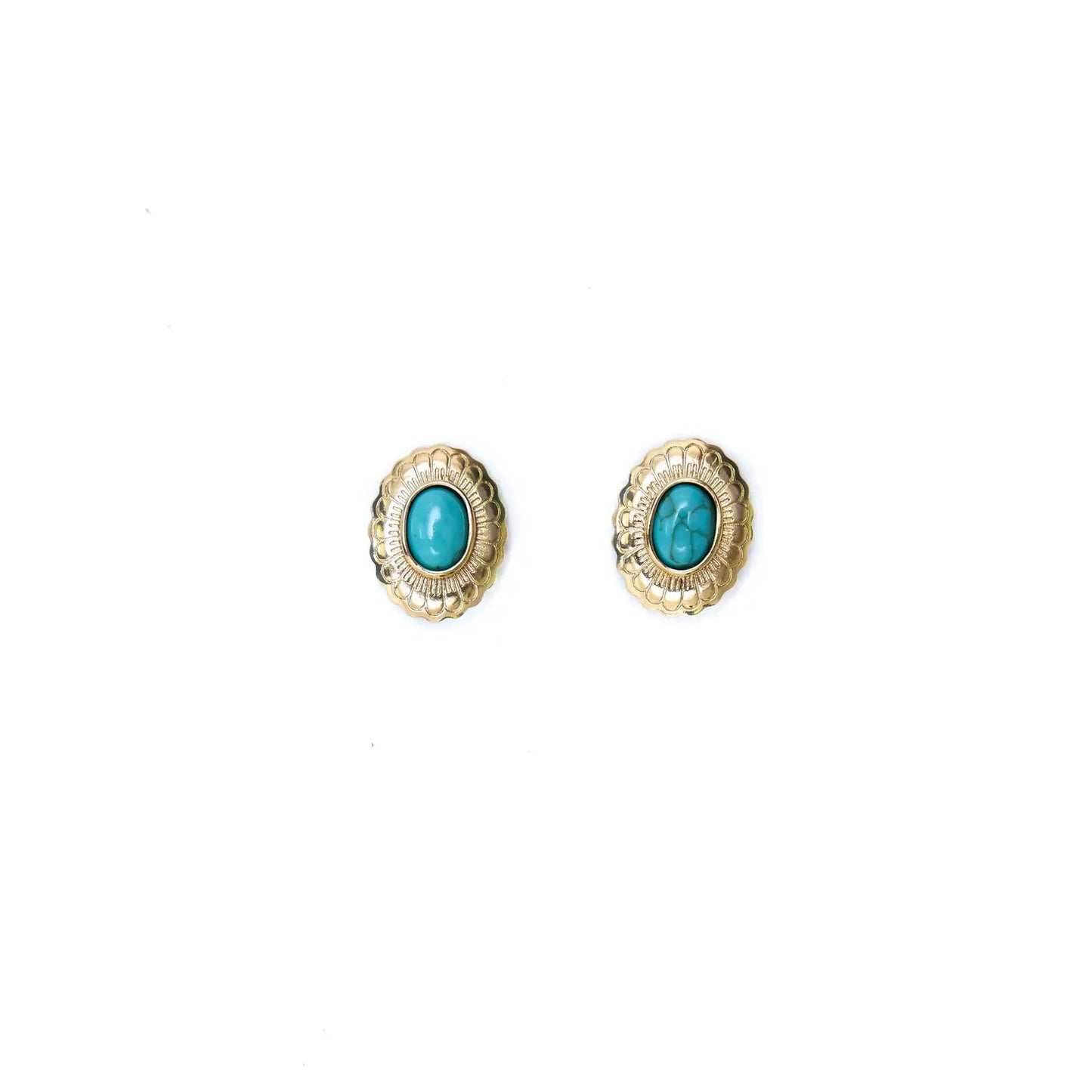 Jewelry Earrings Gold Flower E680G