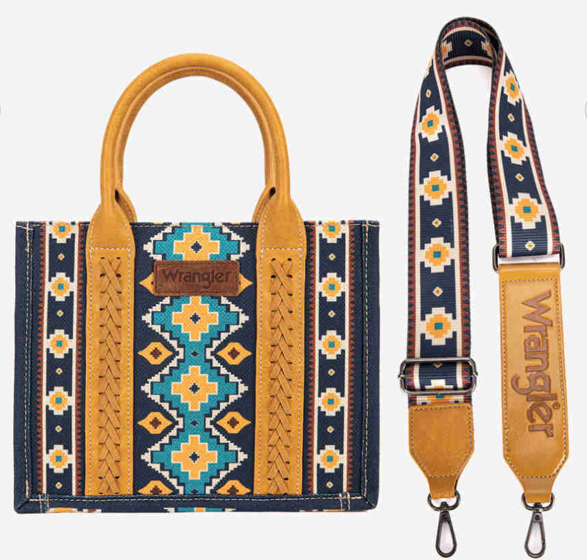 Purses Wrangler All Over Aztec Blue Crossbody