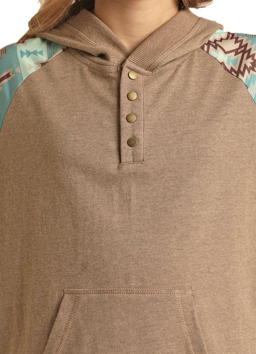 Outerwear Girl’s Rock&Roll Contrast Sleeve Hoodie RRGT94R0Y9