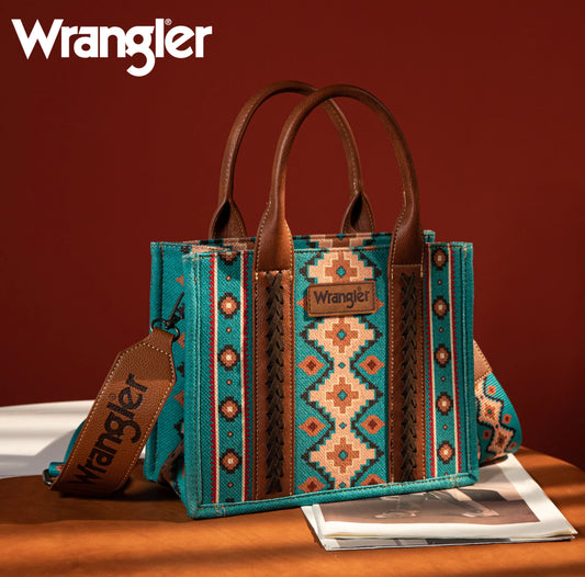 Purses Wrangler Turquoise Allover Aztec WG2203-8120S