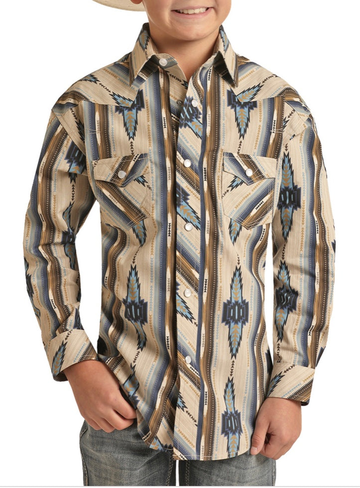Shirts Boys Panhandle Long Sleeve Aztec RRBSOSR0QB