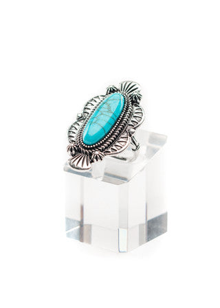 Burnished Silver Concho Ring R268 Jewelry