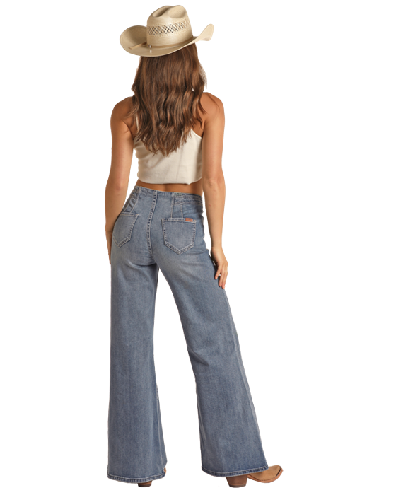 Jeans Women’s Rock&Roll Med Vintage Palazzo Flare RRWD8HR0SJ