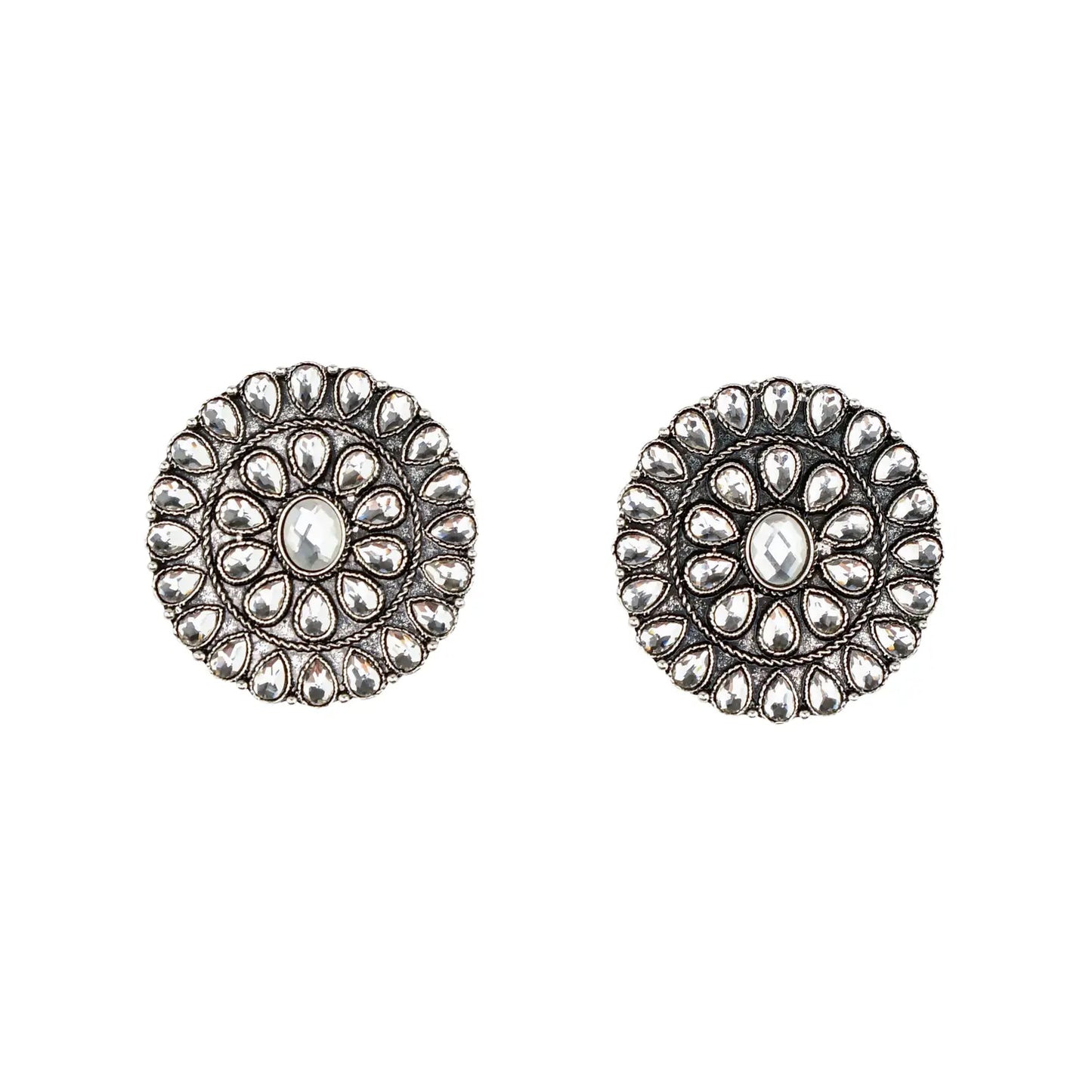 Jewelry Earrings Rhinestone Cluster Post E731CLR