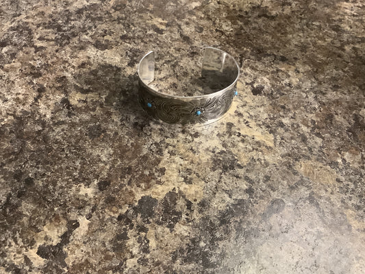 Jewelry Bracelet Cuff Wide Engraved Turquoise