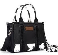 Purses Wrangler Cow Print Crossbody Brown WG102