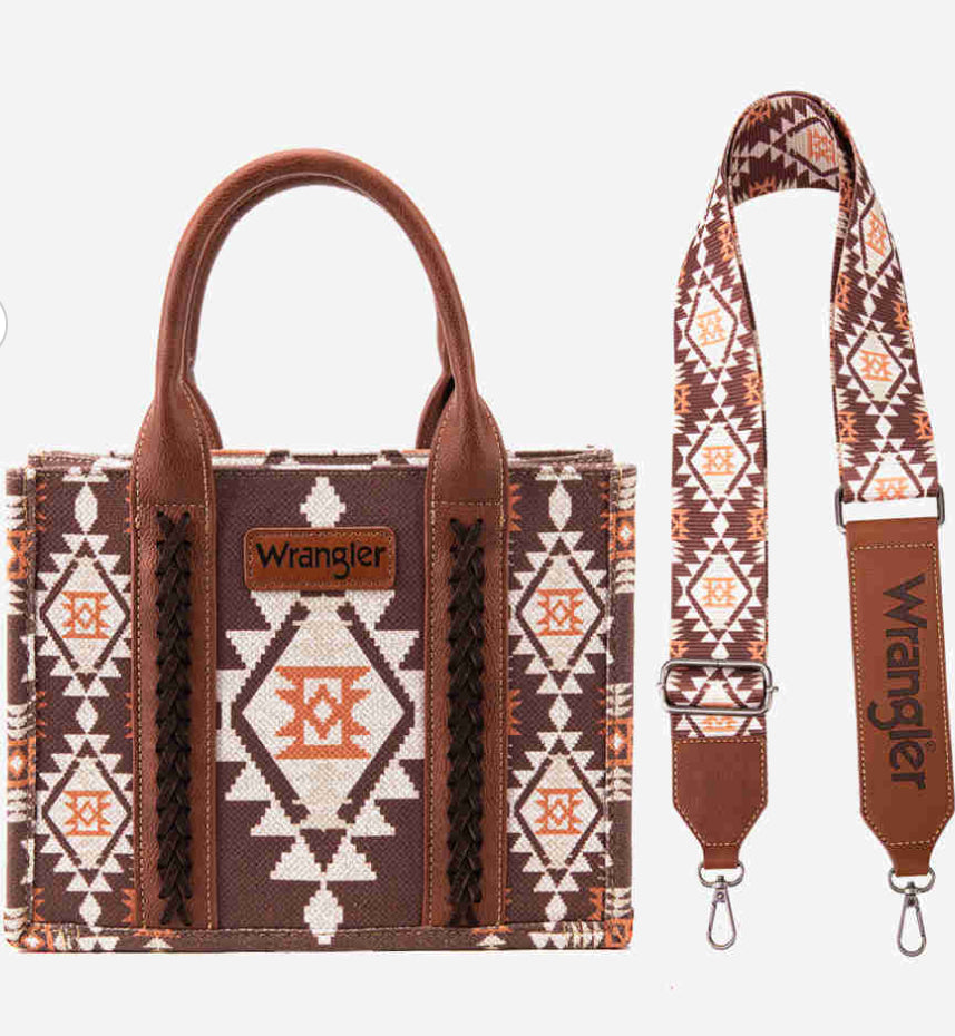 Purses Wrangler Coffee Aztec Crossbody