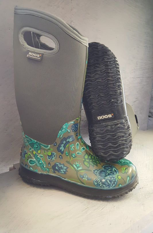 Boots Women’s Bogs turquoise paisley