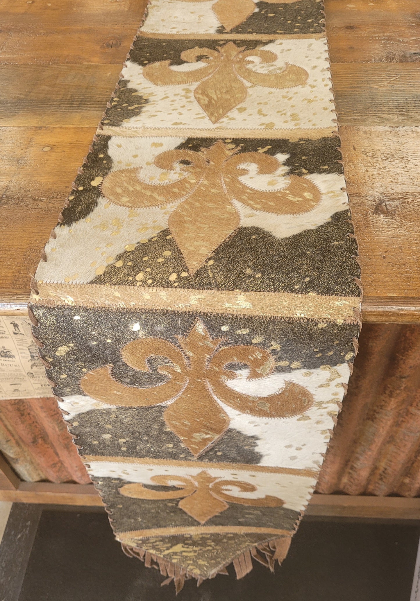 Home decor cowhide table runner giftware 64878007. 64878006. 64878005 cowhides