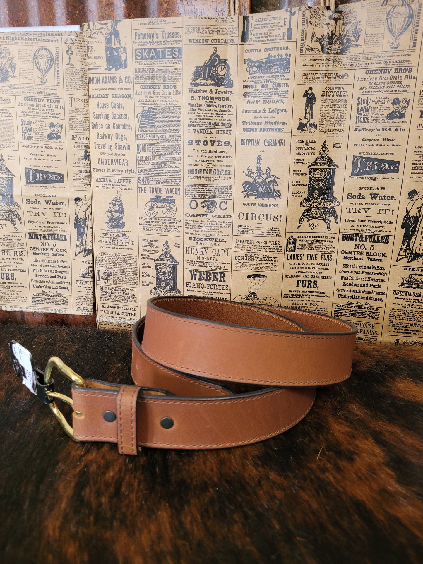 Belts Brown Plain 1-1/2” Visalia Stock Saddle Co. Belt 311-04
