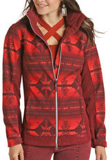 Outerwear Women's Powder River Printed Aztec Softshell Jacket PRWO92RZY6