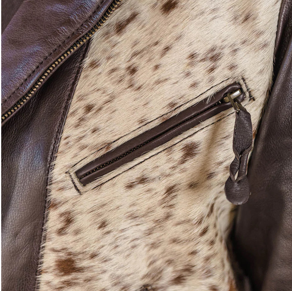 Outerwear Women’s Etta Chocolate Cowhide Jacket/Coat