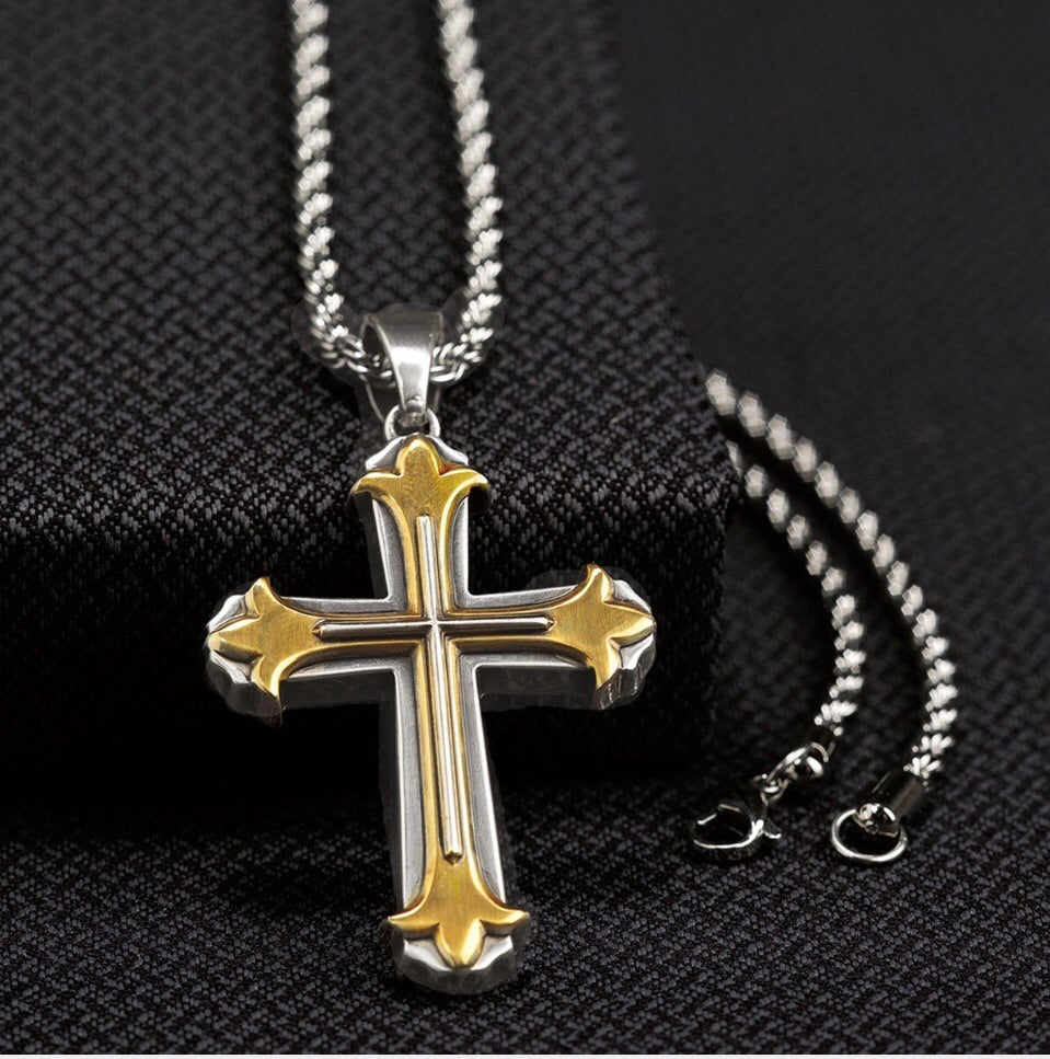 Jewelry M&F Twister Men’s 32112 Cross Necklace