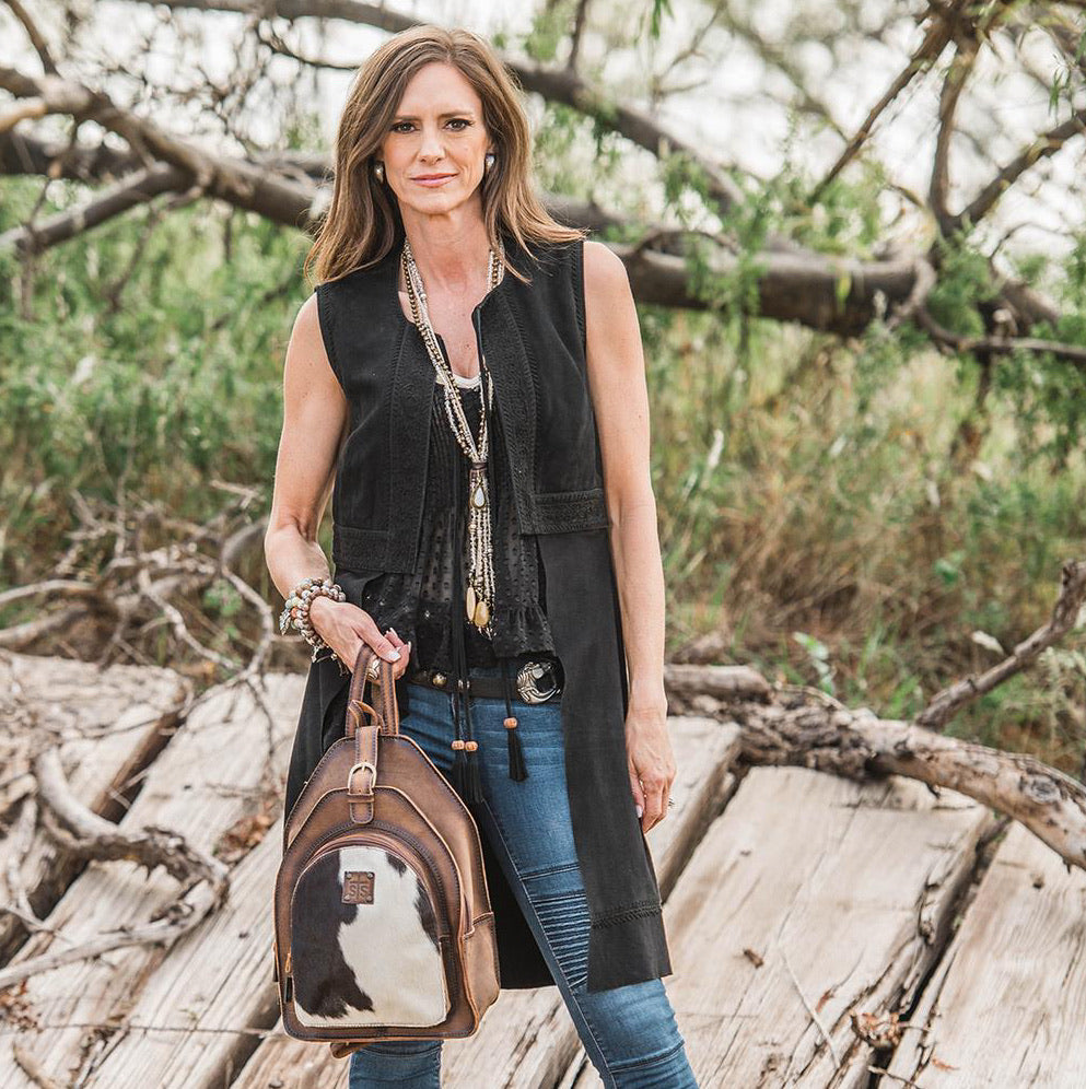 Purses Backpack STS Cowhide Baroness Backpack STS35755